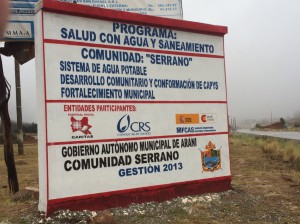 Mural de identificación del proyecto